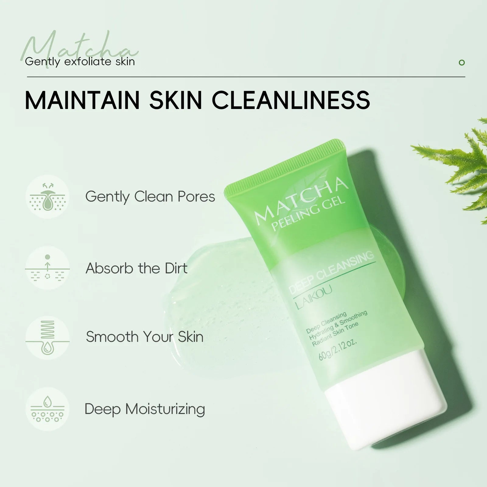 Refresh your skin with LAIKOU Matcha Exfoliating