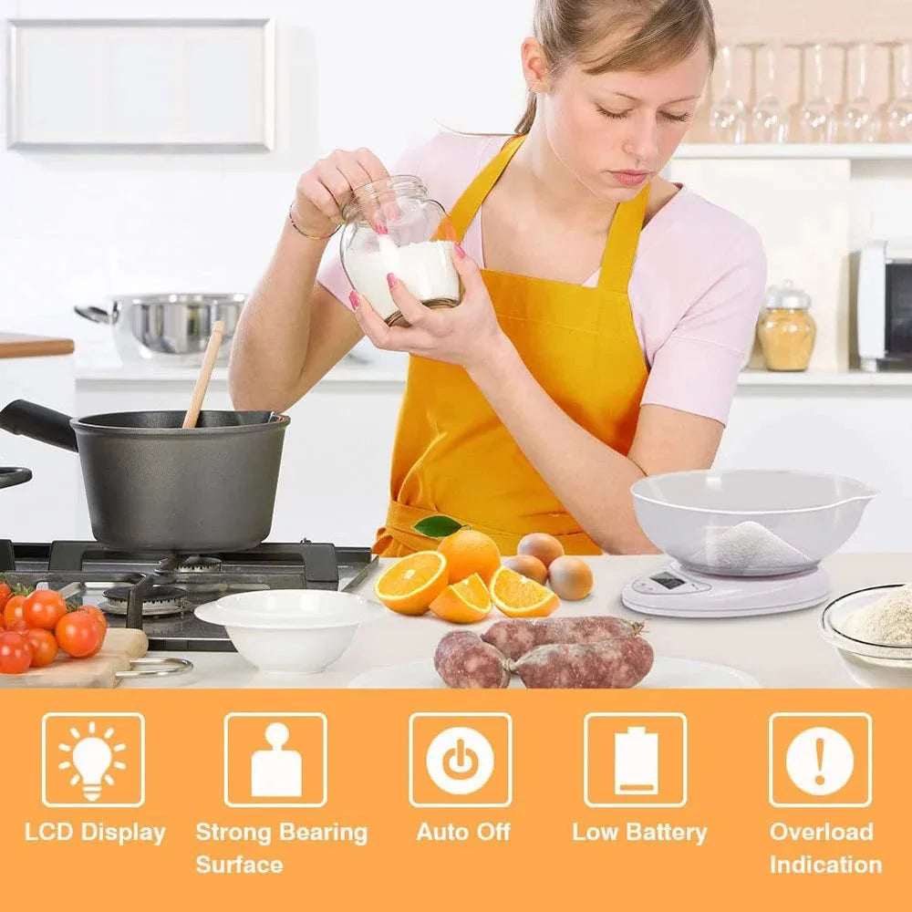 Digital Electronic Kitchen Scale – High Precision Food &amp; Jewelry Weighing Scale